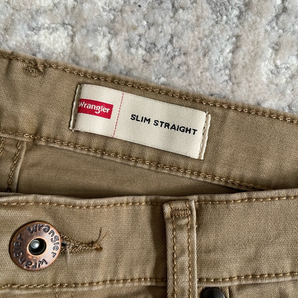 Wrangler Men's Slim Straight Stretch Brown Jeans Pants 33 x 30 NEW NWT - Picture 4 of 8